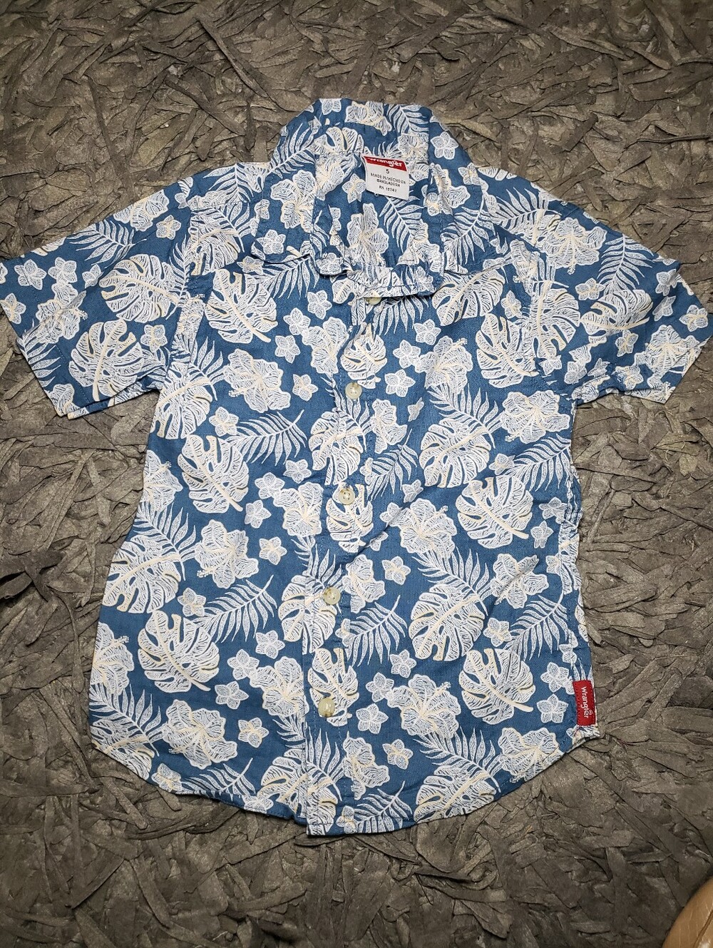 Boys Wrangler Tropical Print Shirt